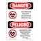 Signmission Safety Sign, OSHA Danger, 14" Height, Aluminum, Pacemaker Patients Bilingual Spanish OS-DS-A-1014-VS-1519 - alternate 1